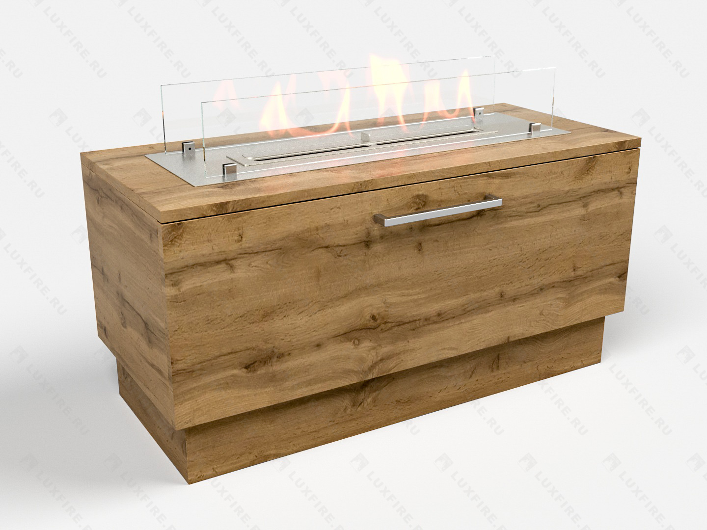 Тумба универсальная Lux Fire "Варвара" 800, дуб вотан, с биокамином 450 XS по цене 52 800 руб.