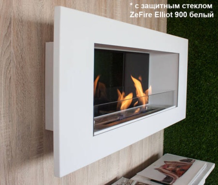 Биокамин ZeFire Elliot 1800 белый со стемалитом по цене 68 800 руб.