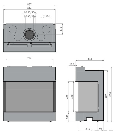Газовый камин BellFires View Bell Small 3