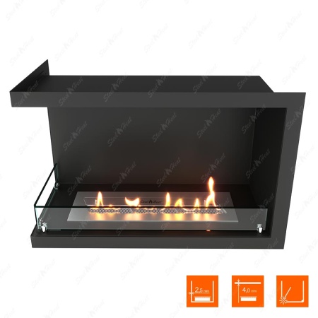 Биокамин угловой SteelHeat Leader 700 левый стекло по цене 29 659 руб.