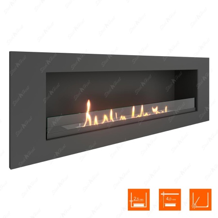 Биокамин SteelHeat LONG 1200 стекло по цене 42 400 руб.