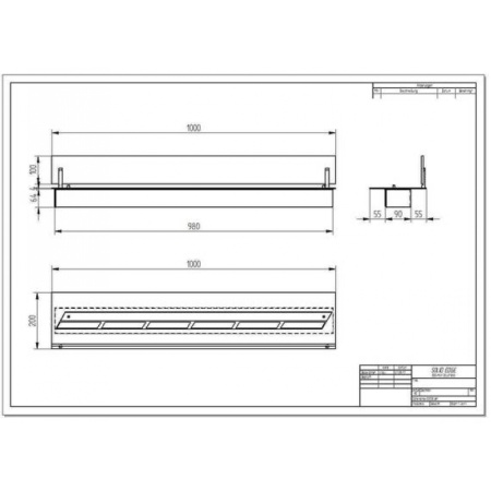 Прямоугольный контейнер ZeFire 1000 со стеклом по цене 42 500 руб.