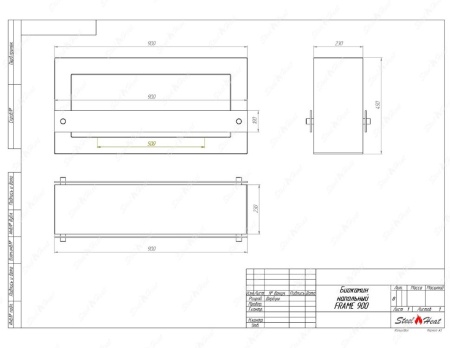 Биокамин SteelHeat FRAME ONE 900 красный Биокамин SteelHeat FRAME ONE 900 красный по цене 44 100 руб.