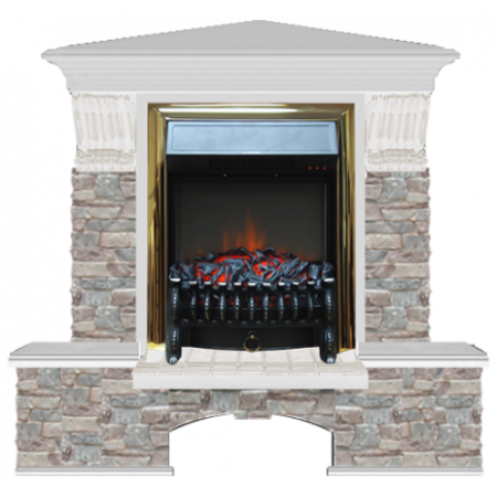 Бостон К Грот цветной угловой (беленый дуб)+Fobos Brass